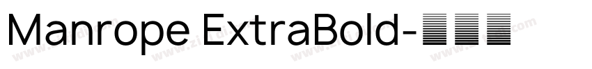 Manrope ExtraBold字体转换